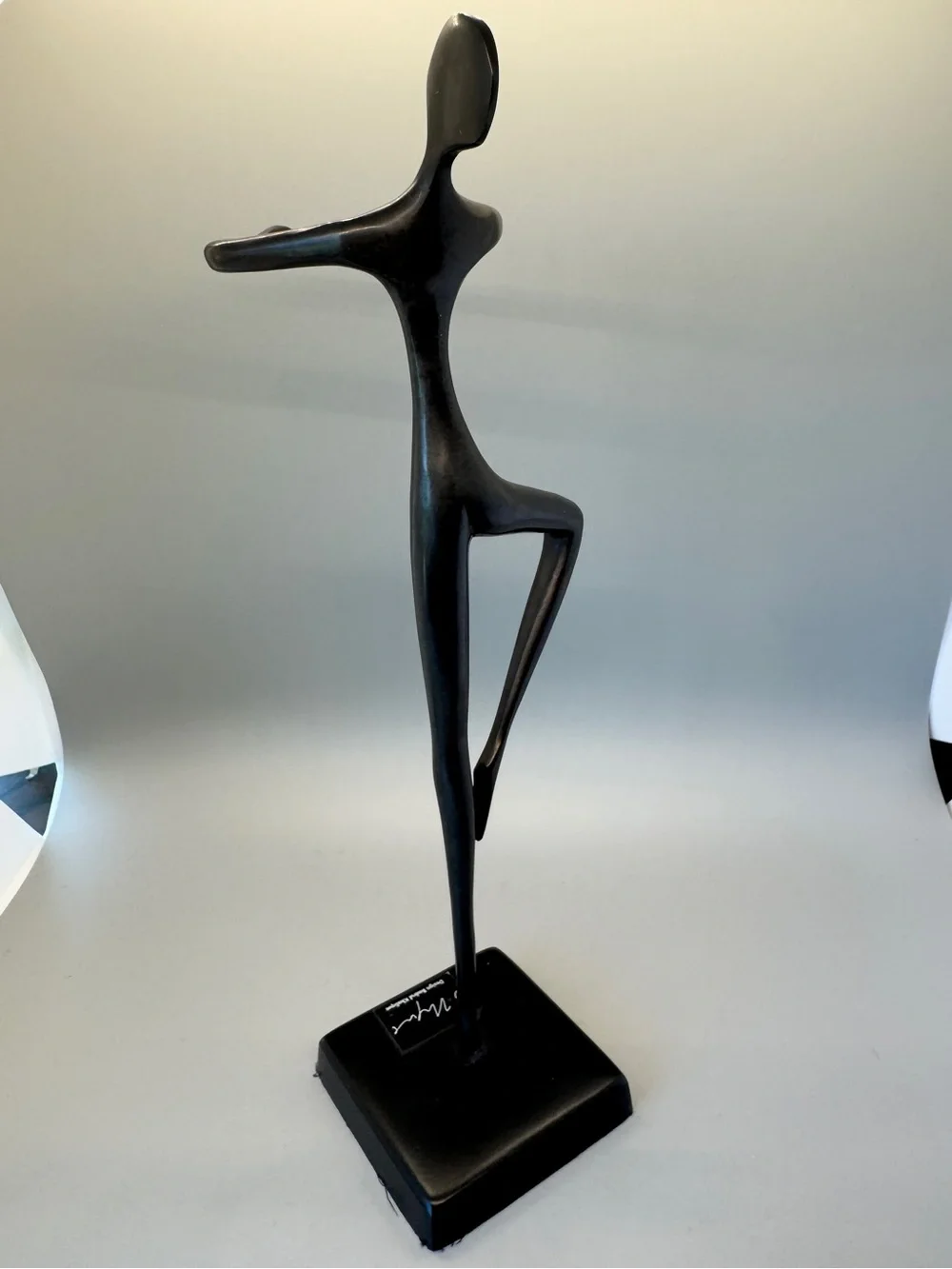 Minimalist Black Abstract Dancer Sculpture by Unknown Brand